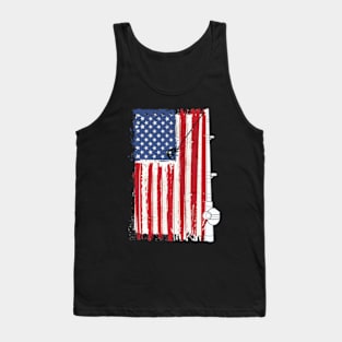 Fishing American Flag,American Flag. Tank Top